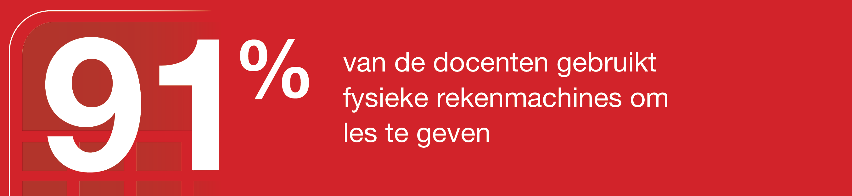 91% van de docenten gebruikt fysieke rekenmachines om les te geven